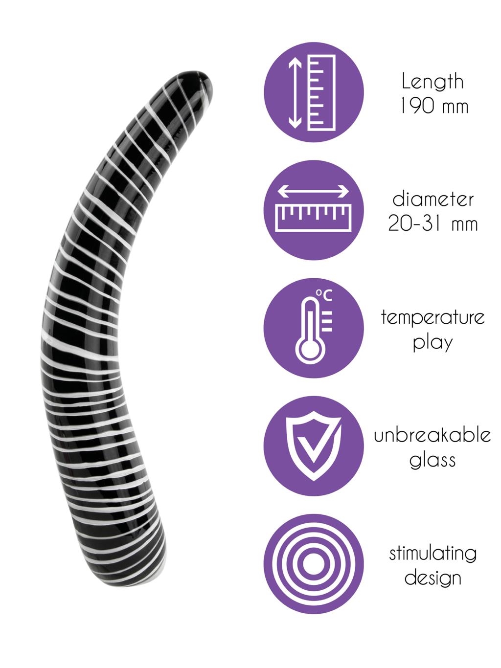 Feelztoys Glazzz Glass Dildo - Dark Desire