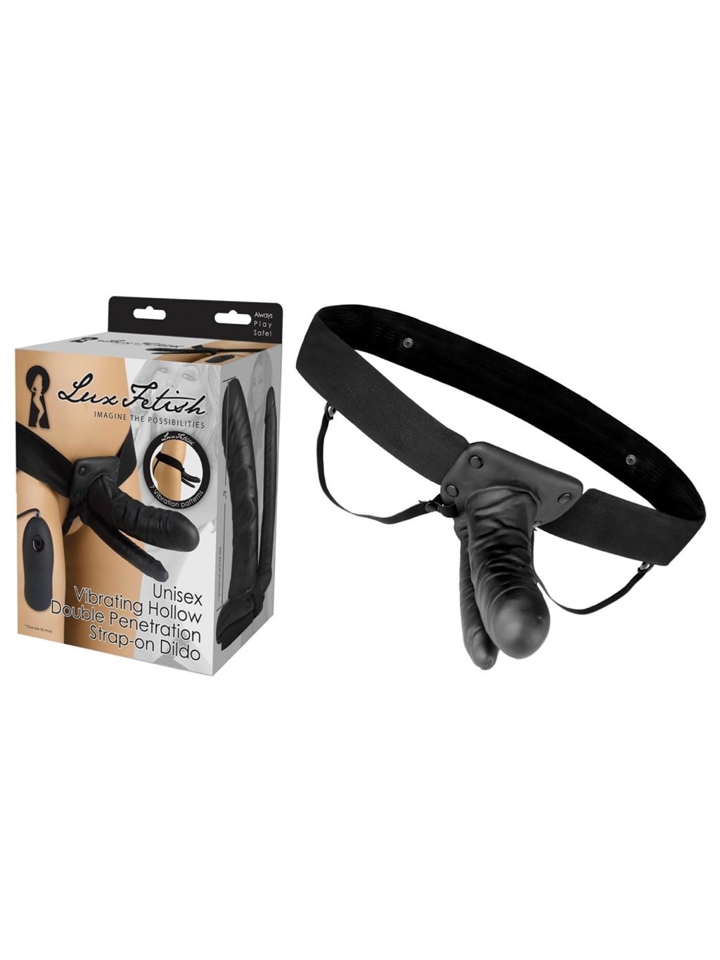 Lux Fetish Unisex Vibrating Hollow Double